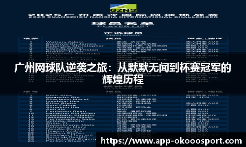 广州网球队逆袭之旅：从默默无闻到杯赛冠军的辉煌历程